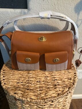 Coach Haversack in Amber Brown NWT